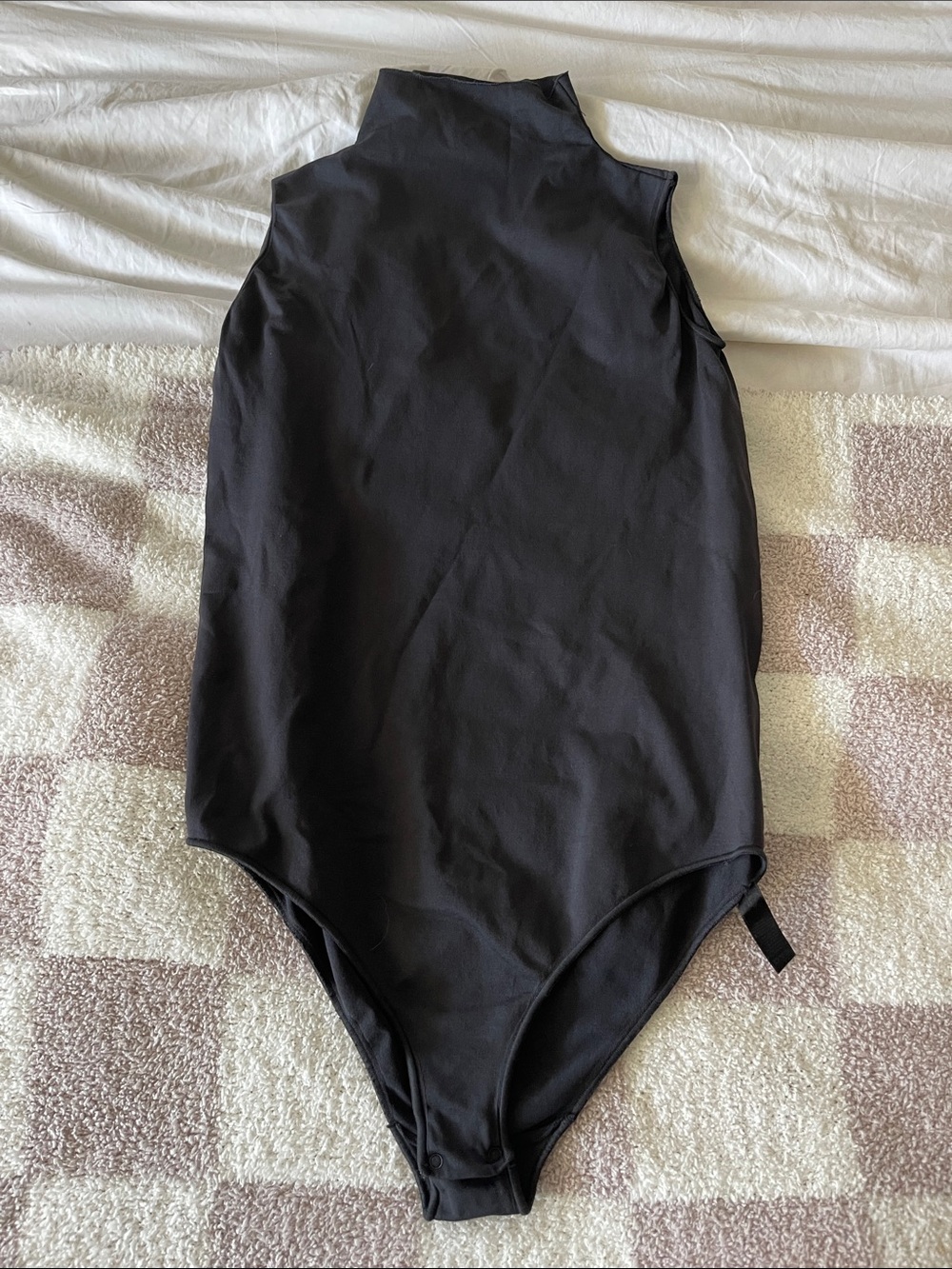 SKIMS Black High-Neck Sleeveless Bodysuit